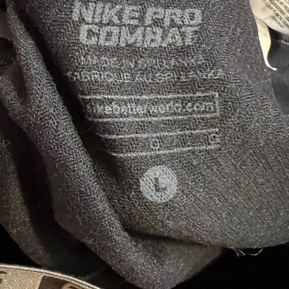 Nike Pro Combat Pants Mens Large Compression Training Tights Black - Picture 5 of 10